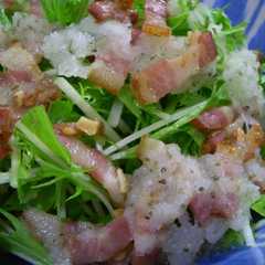 รูปของ ●水菜とベーコンだけのサラダ●