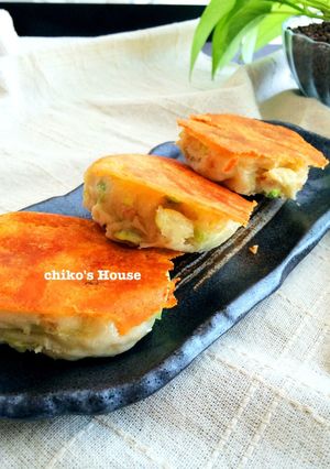 カリカリチーズの枝豆ベーコンお焼き風-レシピのメイン写真