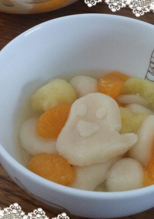かわいいおばけちゃんの白玉フルーツポンチ-レシピのメイン写真