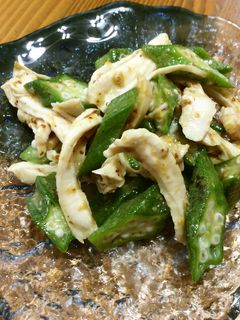 鶏胸肉とオクラのマスポン和え-レシピのメイン写真
