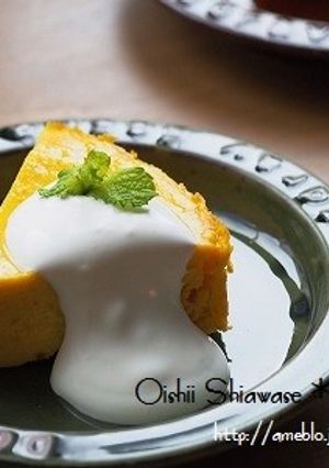 混ぜるだけで濃厚♡かぼちゃのチーズケーキ-レシピのメイン写真