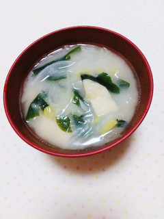 〖ネギ葱ワカメのお味噌汁〗-レシピのメイン写真