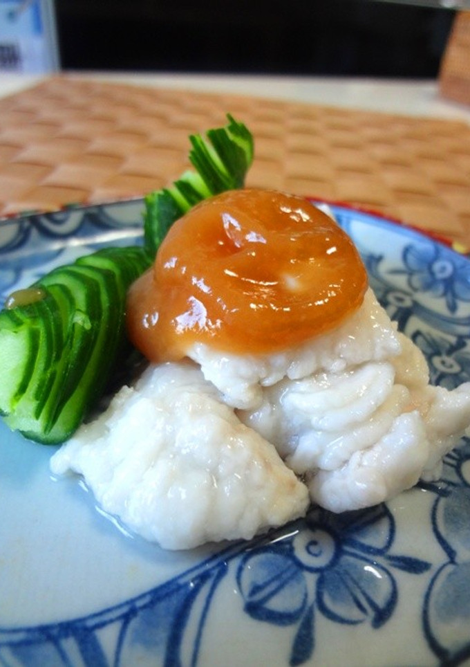 鯛の湯引き梅肉和え～なんちゃって鱧♪-レシピのメイン写真
