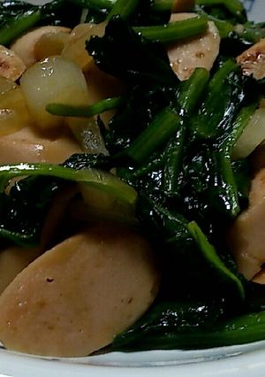 魚肉ソーセージとほうれん草のオイマヨ炒め-レシピのメイン写真