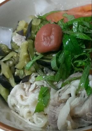 ナスが決めての冷やしそうめん-レシピのメイン写真