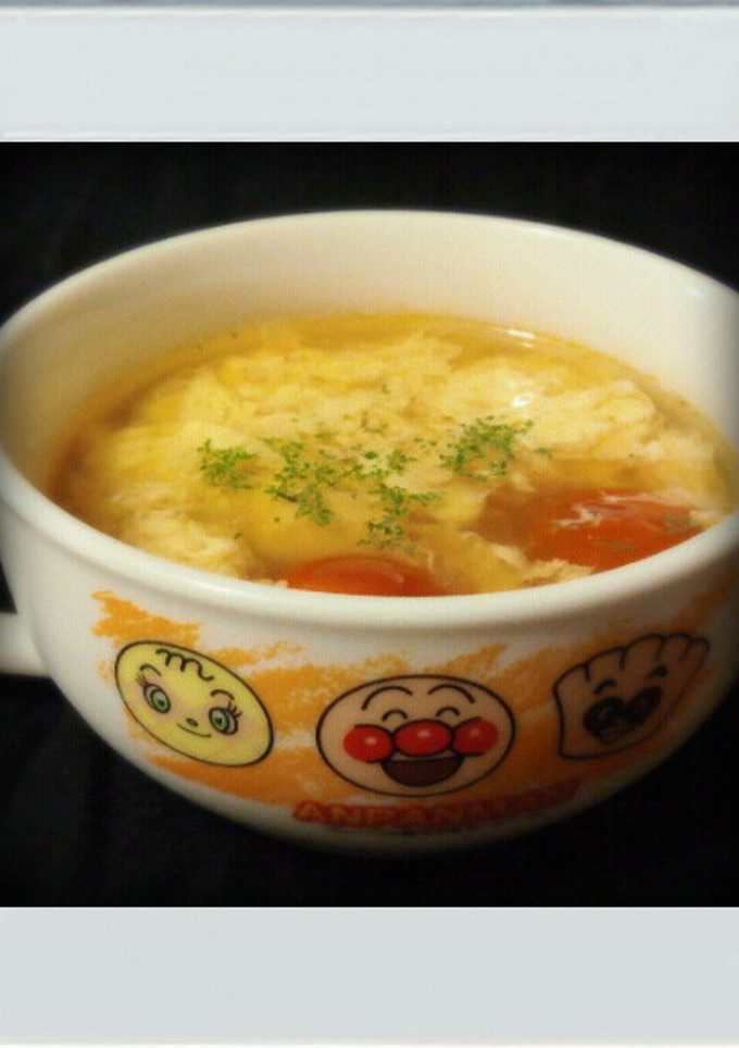 ■簡単朝昼■ふわふわ卵トマトスープ☆減量-レシピのメイン写真