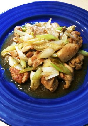 簡単♬鶏ももと白ネギの柚子胡椒ポン酢炒め-レシピのメイン写真