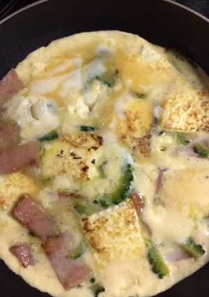 簡単スパムとゴーヤとろとろ☆茶碗蒸し風-レシピのメイン写真