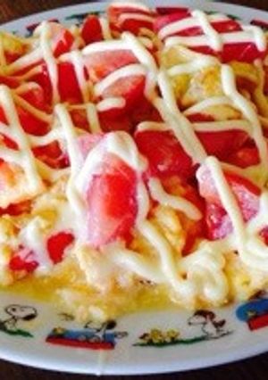 トマトのふんわりオープンオムレツ-レシピのメイン写真