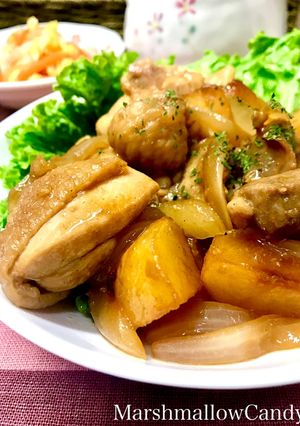 簡単!じゃがいもで重増しガリバタチキン♡-レシピのメイン写真