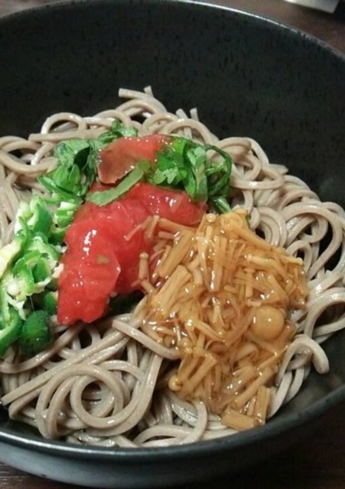 夏にぴったり簡単梅冷やしそば-レシピのメイン写真
