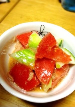 簡単きゅうりトマトサラダ-レシピのメイン写真