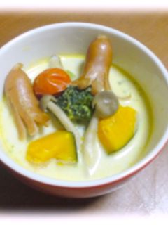 【旭×椙】かぼちゃきのこのミルクスープ-レシピのメイン写真