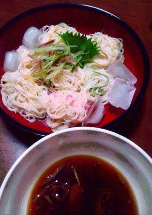 彩りｱｯｻﾘ☆食べやすい素麺♪麺つゆ使用-レシピのメイン写真