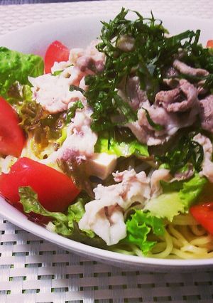 冷しゃぶサラダパスタ-レシピのメイン写真