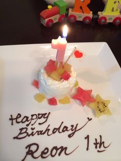 スイカでファーストバースデーケーキ-レシピのメイン写真