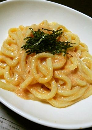 簡単！3分でできる！明太子クリームうどん-レシピのメイン写真