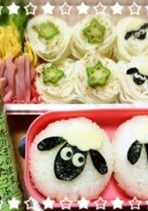 簡単！ひつじのショーン☆そうめんキャラ弁-レシピのメイン写真