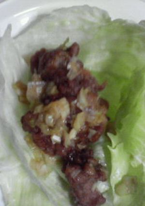 カリッと豚肉～レタス巻き～-レシピのメイン写真