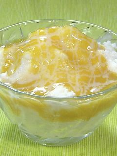 ふわふわミルクかき氷!マンゴーソース!-レシピのメイン写真