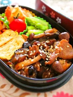 簡単お弁当おかず★豚肉と茄子の甘辛炒め-レシピのメイン写真