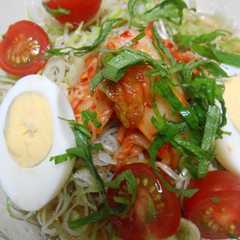 A picture of 流水麺そばで冷やしキムチそば.