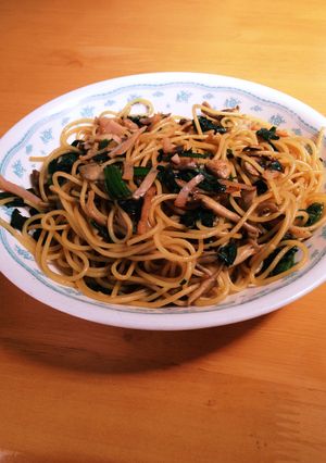 ひとりランチに♫きのこのバター醤油パスタ-レシピのメイン写真