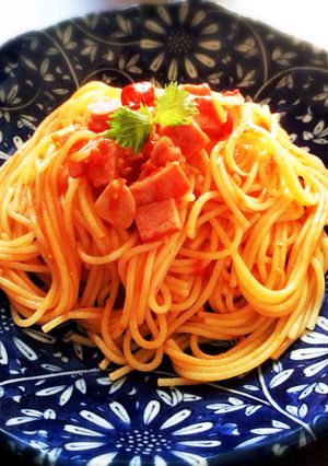 完熟トマトのピリ辛パスタ-レシピのメイン写真