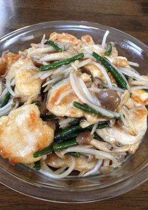 鶏胸肉とニンニクの芽炒め-レシピのメイン写真