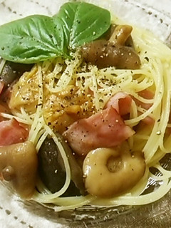 簡単♪きのことベーコンの和風冷製パスタ-レシピのメイン写真