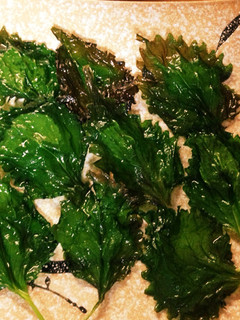 簡単ヘルシー材料大葉のみ、大葉の天ぷら風-レシピのメイン写真