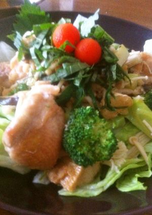 さっぱりシソで♪鳥もも肉のサラダ風-レシピのメイン写真
