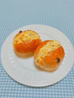 レーズンパンで卵サンド♡-レシピのメイン写真