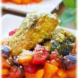鯖カレーパン粉焼*食べる夏野菜ソース添え
