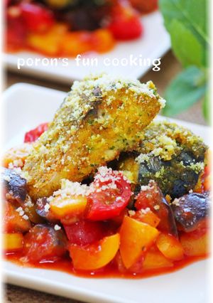 鯖カレーパン粉焼＊食べる夏野菜ソース添え-レシピのメイン写真