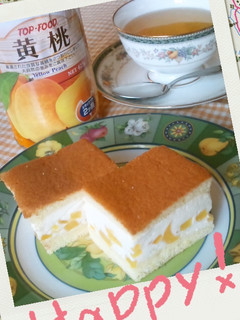黄桃ヨーグルトチーズケーキ-レシピのメイン写真