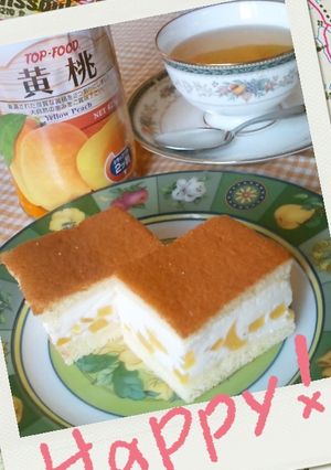 黄桃ヨーグルトチーズケーキ-レシピのメイン写真
