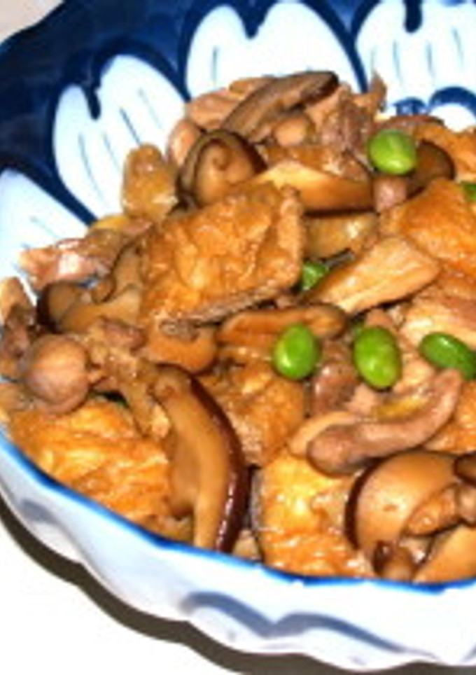 【10分で簡単】鶏と椎茸の金平-レシピのメイン写真