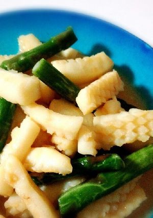 *＊イカとアスパラの味噌マヨ炒め＊*-レシピのメイン写真