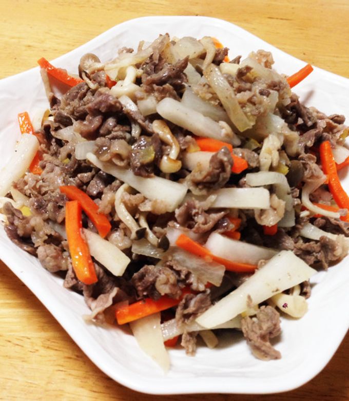 塩レモン 牛肉と大根のさっぱり炒め-レシピのメイン写真