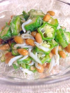 オクラと納豆のしらす和え-レシピのメイン写真