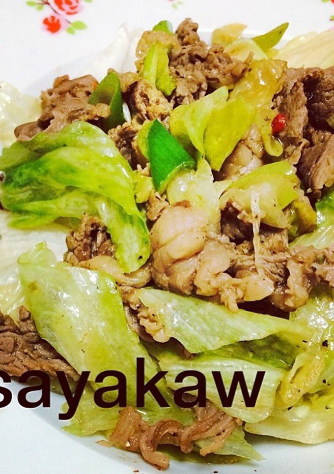 牛肉とレタスのねぎ塩炒め-レシピのメイン写真