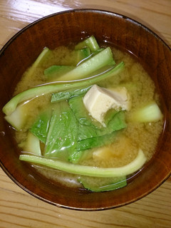 冷凍豆腐&チンゲン菜♡お味噌汁-レシピのメイン写真