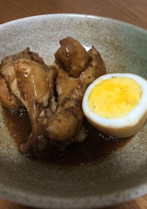 ご飯がすすむ〜♪③手羽元とゆで卵の酢煮-レシピのメイン写真