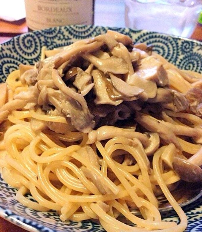 ウニ風味クリームソースのキノコパスタ-レシピのメイン写真