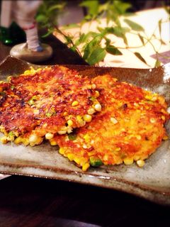 枝豆とトウモロコシのチーズお焼き-レシピのメイン写真