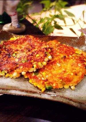 枝豆とトウモロコシのチーズお焼き-レシピのメイン写真
