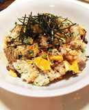 混ぜるだけのうなぎと卵の混ぜご飯