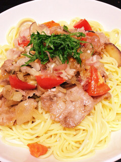 夏野菜で!簡単さっぱりポン酢パスタ☆-レシピのメイン写真