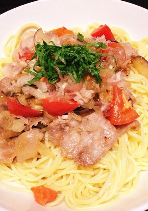 夏野菜で！簡単さっぱりポン酢パスタ☆-レシピのメイン写真